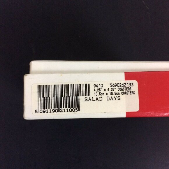 Pimpernel 6 Coasters Salad Days 9410 Cork Backed England with Box - Picture 7 of 7